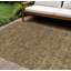 Tapis extérieur lavable floral brun et taupe 10 pi x 14 pi