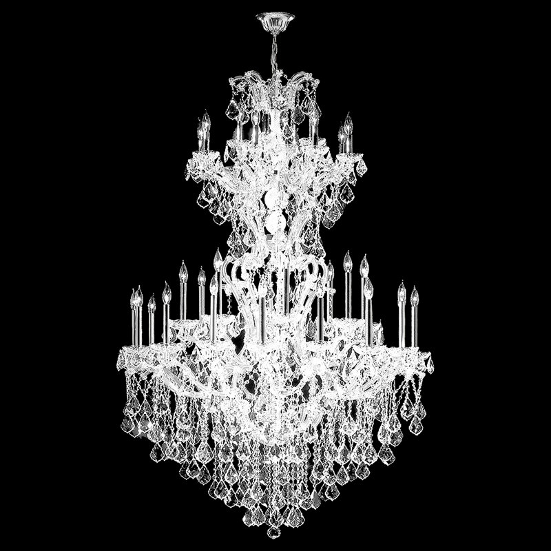 Maria Theresa Grand 37 - Light Chandelier, Clear, Swarovski Strass, Silver