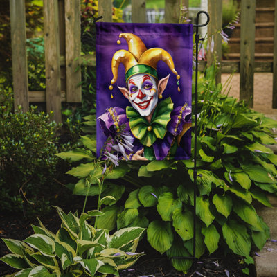 Double Sided 15.5'' H x 11.25'' W Polyester Mardi Gras Garden Flag