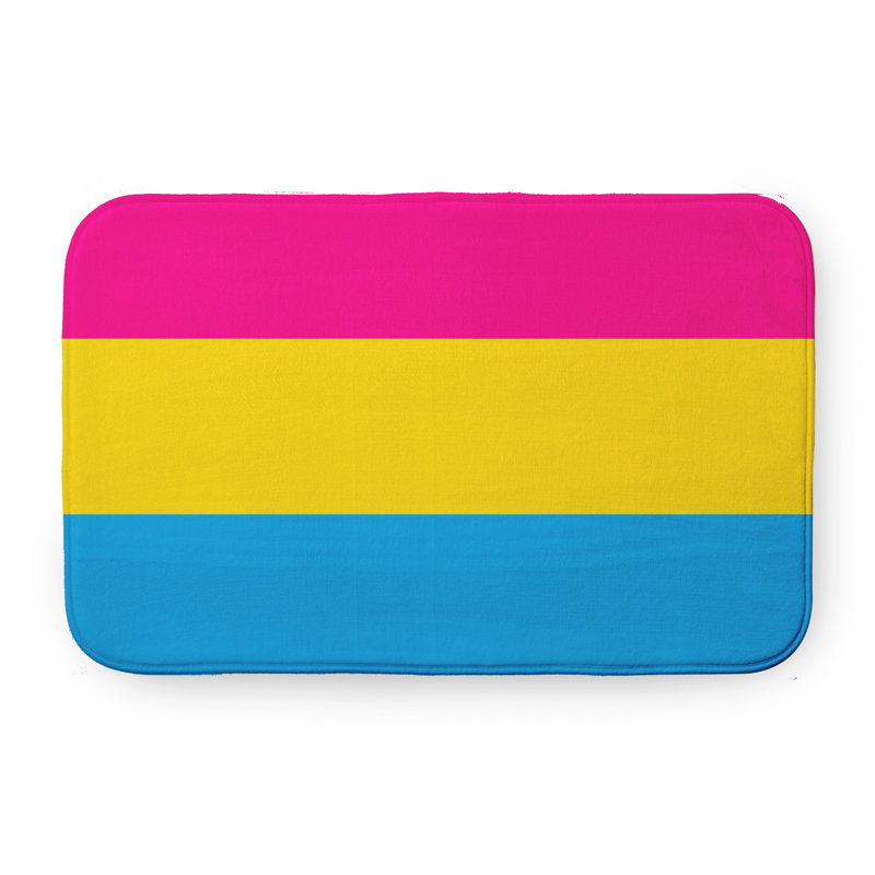 Tapis de bain Aikam, Rose / jaune / bleu