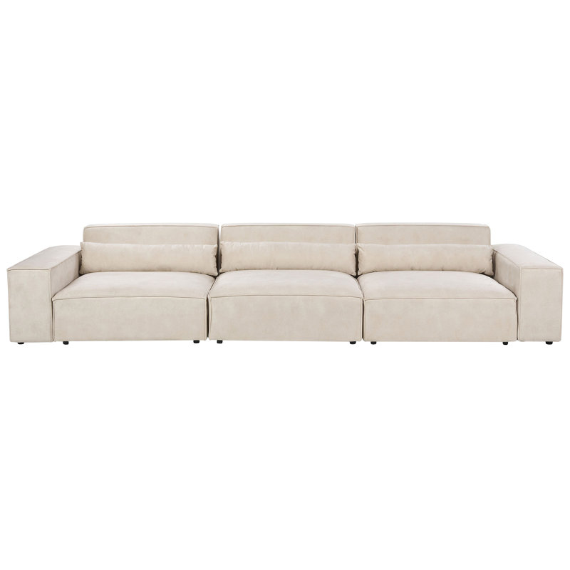 Netanya 3 Seater Sofa, Beige Velvet