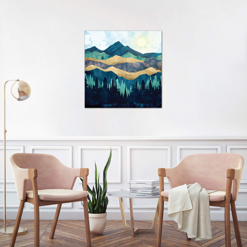 Blue Forest - Wrapped Canvas Print, 45.72 cm H x 45.72 cm W x 3.175 cm D
