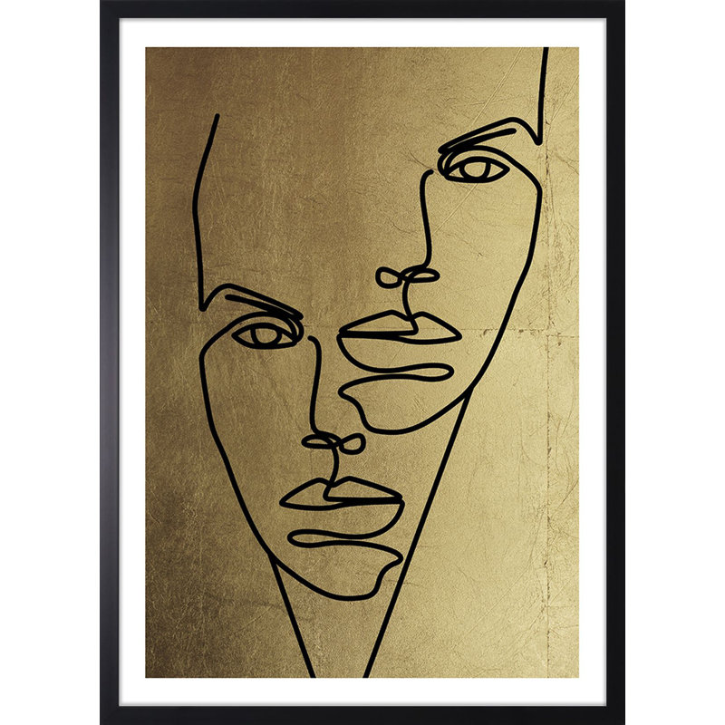 Theatrical Faces 1 Piece Single Picture Frame Wall Art