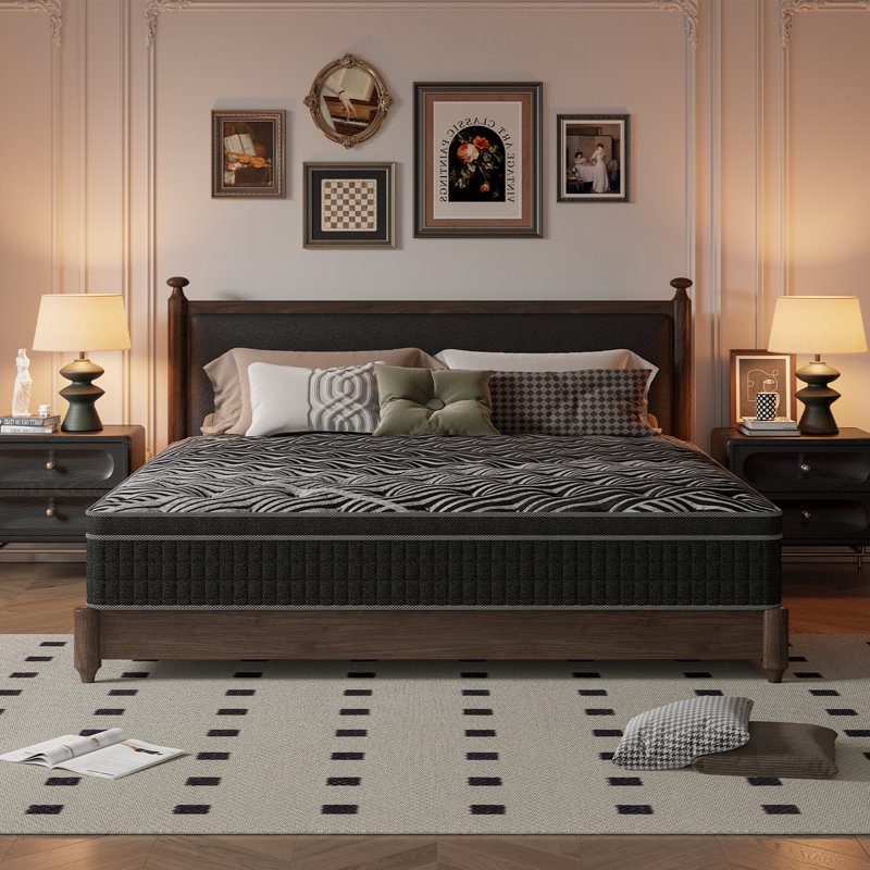 12" Medium Cooling Gel Memory Foam Hybrid Mattresses In A Box, King