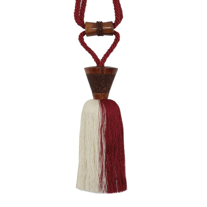 Loukios Fabric 10cm Curtain Tieback, Red