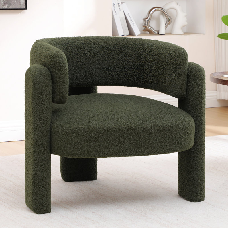 Fauteuil d'appoint demi-tonneau 31,5 po, Vert