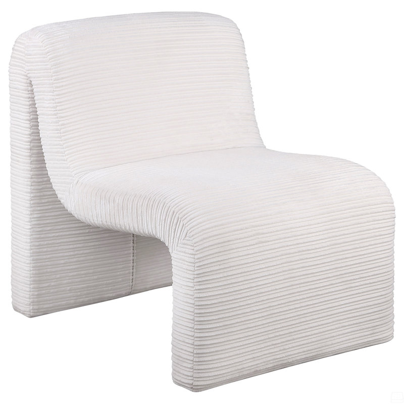 Chaise d'appoint rembourrée incurvée sans accoudoirs