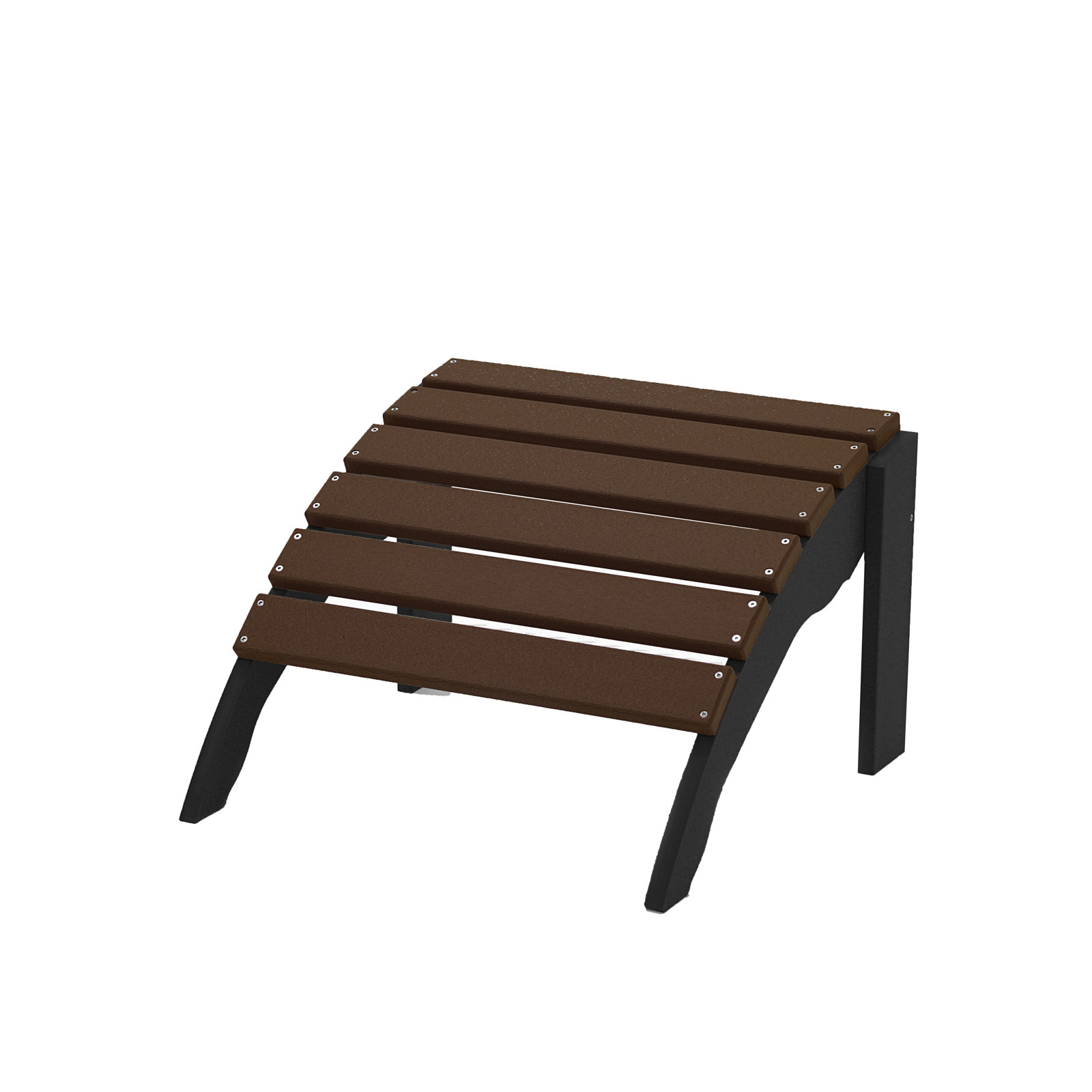 Leighton Patio Footstool, Black/Chocolate