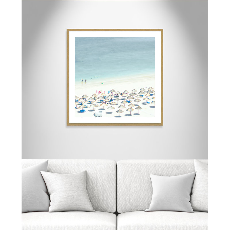 «Sesimbra I» par Ingrid Beddoes - impression, Toile avec cadre en bois beige, H 33,25 po x l 33,25 po x P 0,75 po