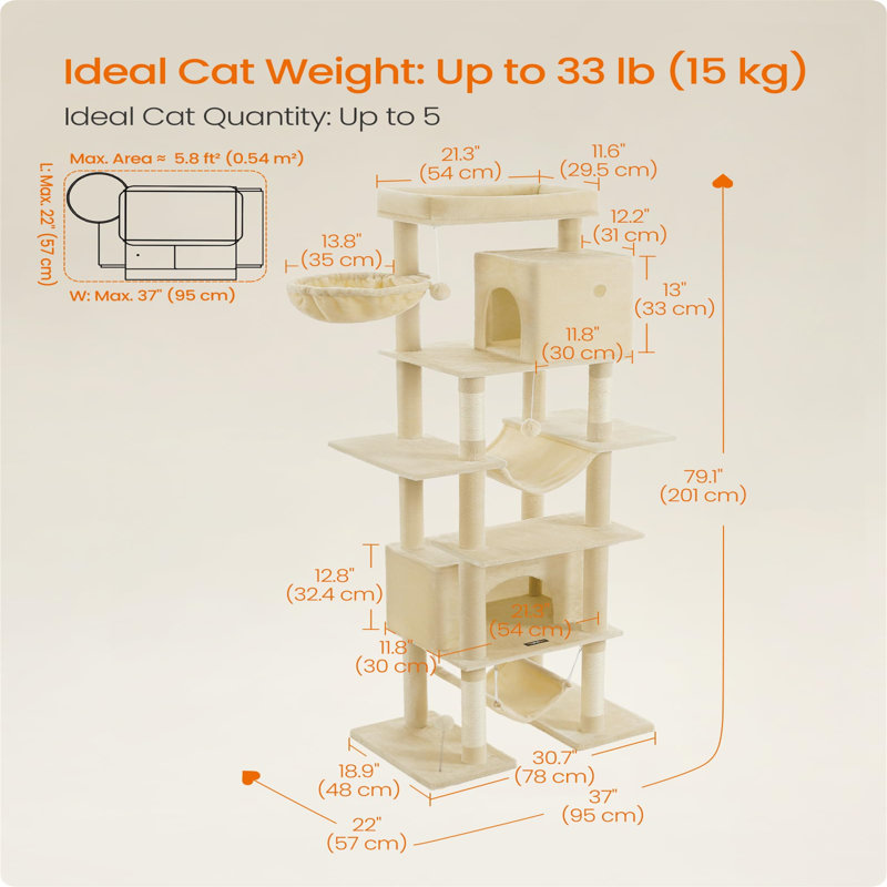 201cm H Cat Tree