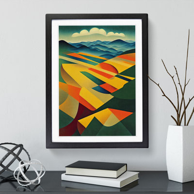 Abstract Landscape Meadow No.4 - Framed Print