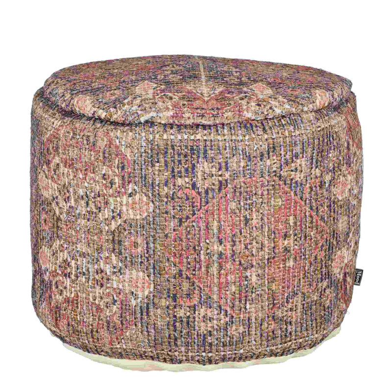 Rezz 55cm Wide Pouffe Ottoman, Blue