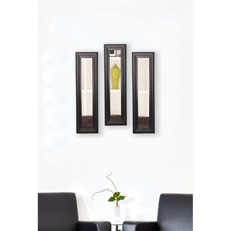 Ensemble de 3 miroirs vénitiens modernes et contemporains Derrell, H 32,5 po x l 11,5 po