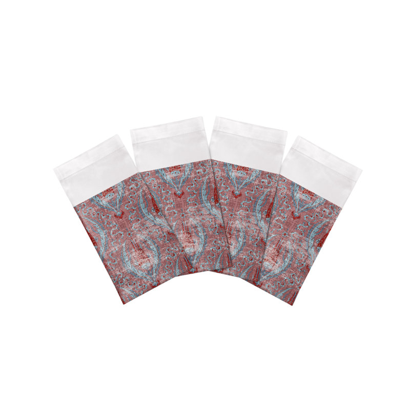 Byzantine Jewel Cotton Sateen Dinner Napkins, Red
