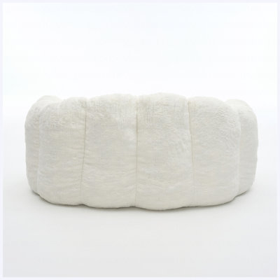 Loveseat Sofa Faux White for Living Room