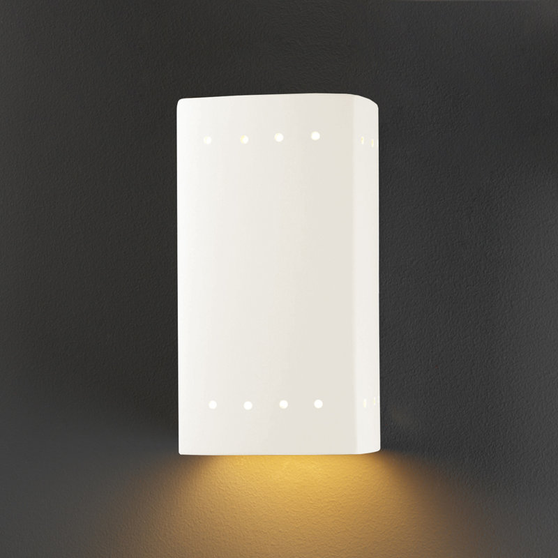 Julianni 1 - Light Flush Mounted Sconce, Gloss White, 9.5" H x 5.25" W x 4" D