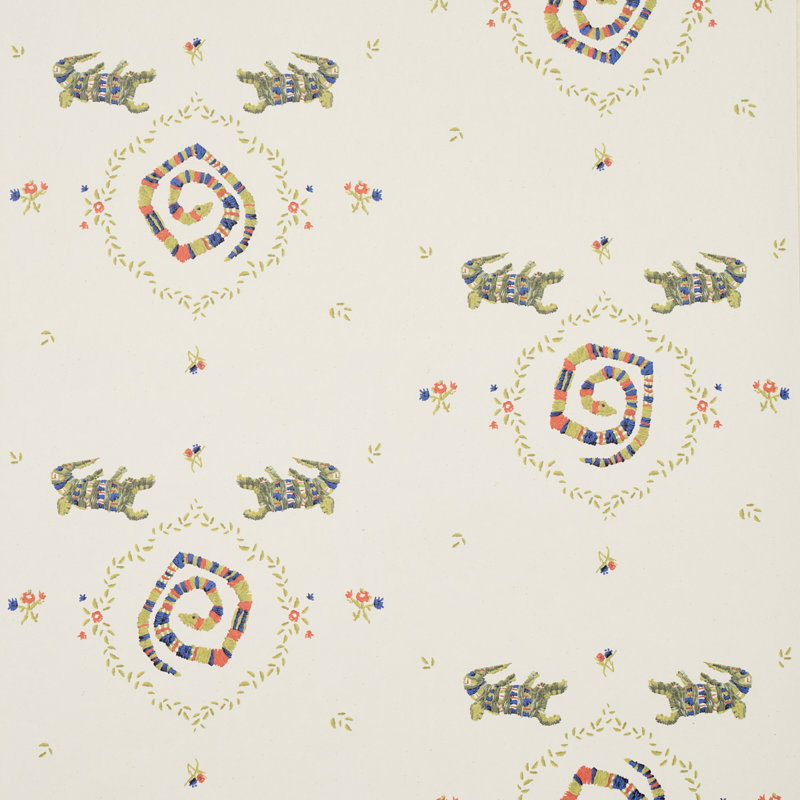 Papier peint Schumacher x Backdrop Reptilia, Multicolore vif