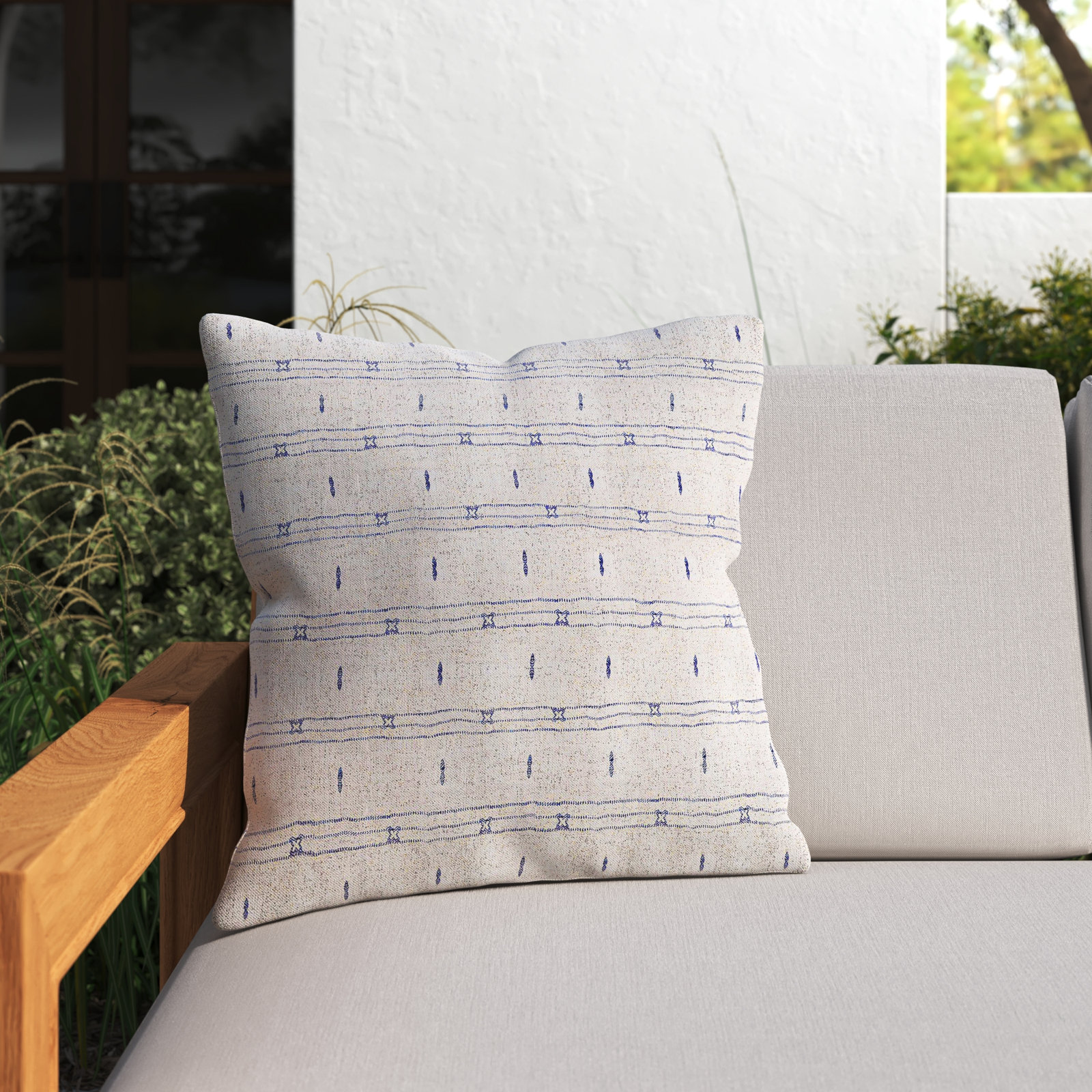 Leena Striped Indoor/Outdoor Throw Pillow, 26" x 26"