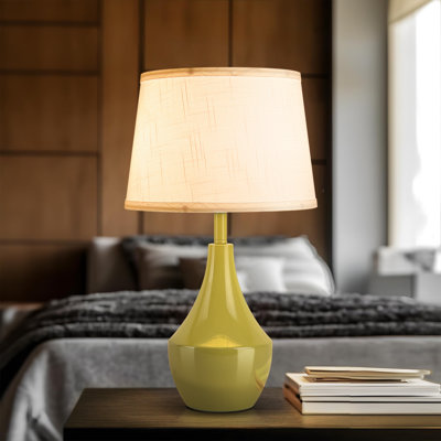 19.3 Inch Modern Green Bedside Table Lamp
