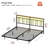 Floating Platform Bed with LED and Charging Station-888985763