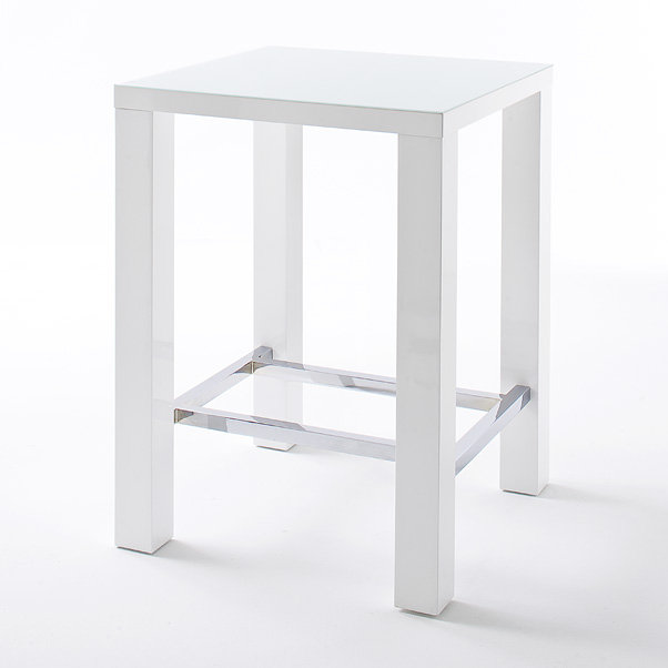 John Metal Base Dining Table, 107cm H x 80cm W x 80cm D