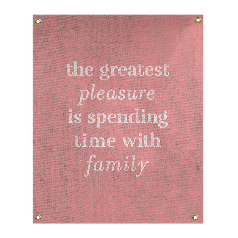 Tapisserie en polyester, amour pour l’amour et les citations familiales, H 36 po x l 26 po, Rouge / Blanc