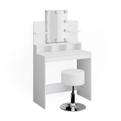 Lacey-Jade Dressing Table with Mirror