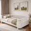 Lit pour enfant à profil bas avec coin arrondi lisse et support en lattes de bois-745597456-745597934