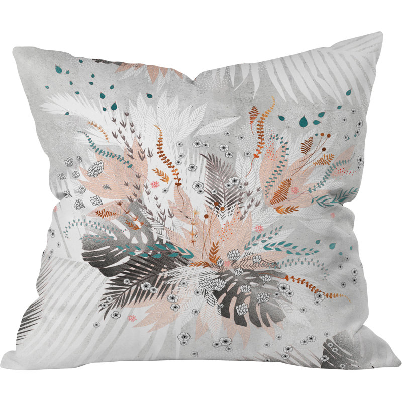 Throw Pillow, 16" x 16", Silver