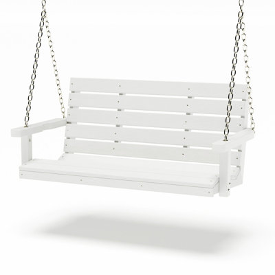  Amish Made Signature Poly Composite Porch Swing, 5-Foot, Bright White