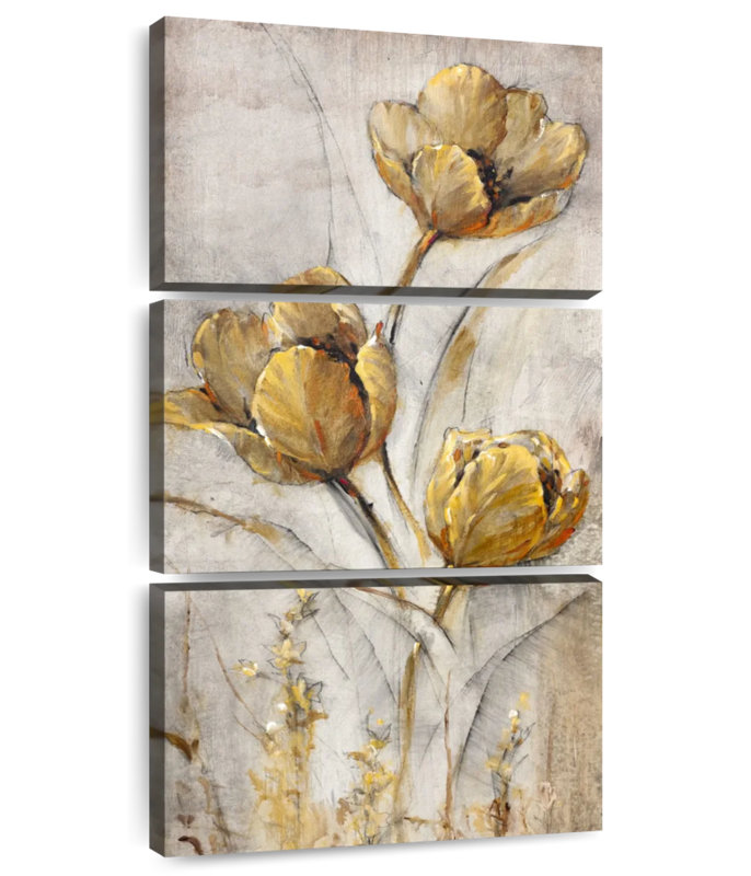 Golden Poppies On I, H 44 po x l 21 po
