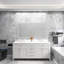 Meuble-lavabo double 72 po avec plateau en pierre reconstituée Emiliann-974504472-974504473