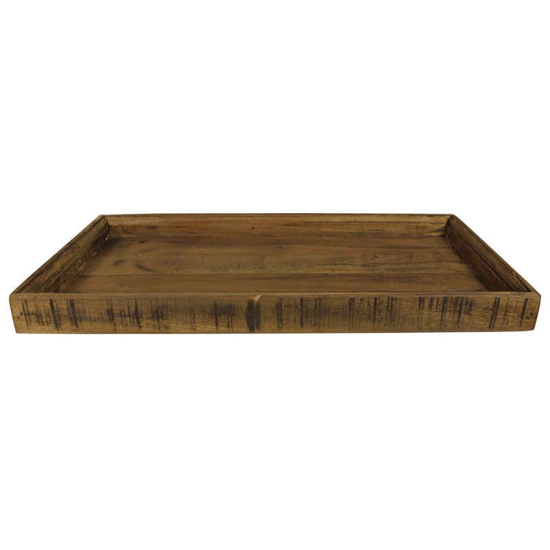 Wood Tray, Rectangle - Sm, 10"W x 18"D x 1.5"H