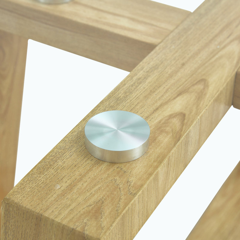 Practical Circular Coffee Tables. Made Of Transparent Tempered Glass Tabletop  Wood Colored Mdf Material. Suitable For Living Rooms  Bedrooms.31.5"*31.5"*17.7".W1151P146796 Only The Table, No Chairs.