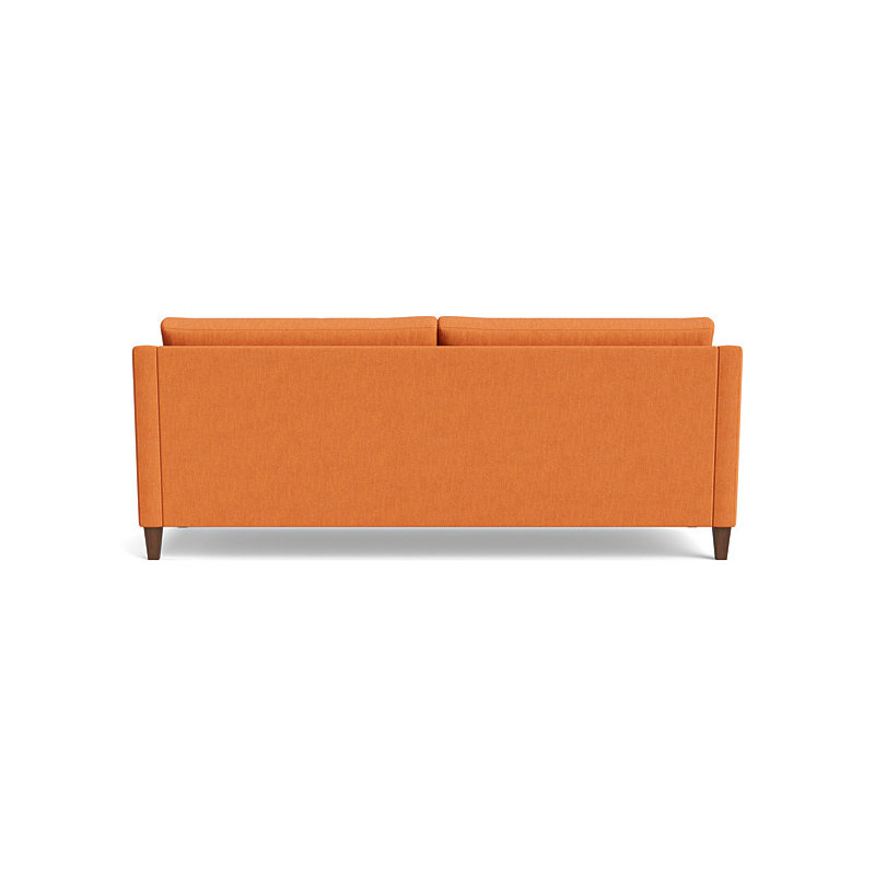 Vera Sofa (85"), Walnut Finish (Angled), Performance Weave - Carrot