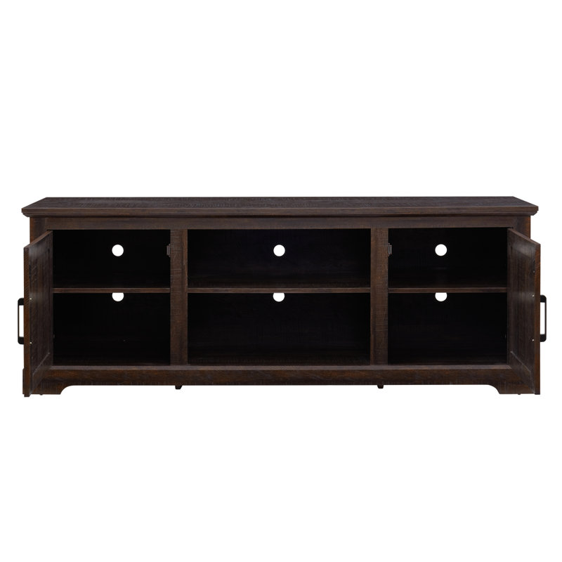 Meuble télé Farmhouse Rattan, Espresso