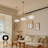 3-head Wrought Iron Copper Restaurant Pendant Light