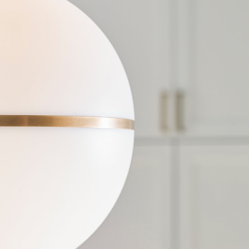 Hanea 1 - Light LED Pendant, !4" H x 14" D x 14" W, Aged Brass