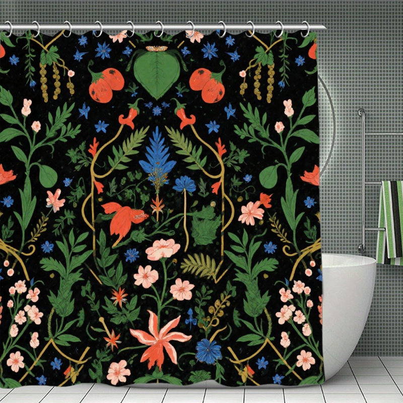 Rideaux de douche vintage pour salle de bain 71 x 71