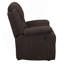 Fauteuil inclinable brun avec accoudoirs coussinés