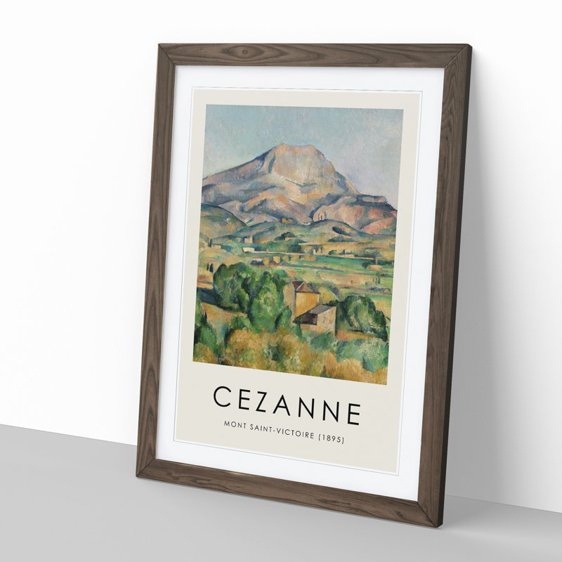 Mont Sainte Victoire Vol.1 by Paul Cezanne - Picture Frame Painting, 48cm H x 36cm W x 2cm D, Walnut