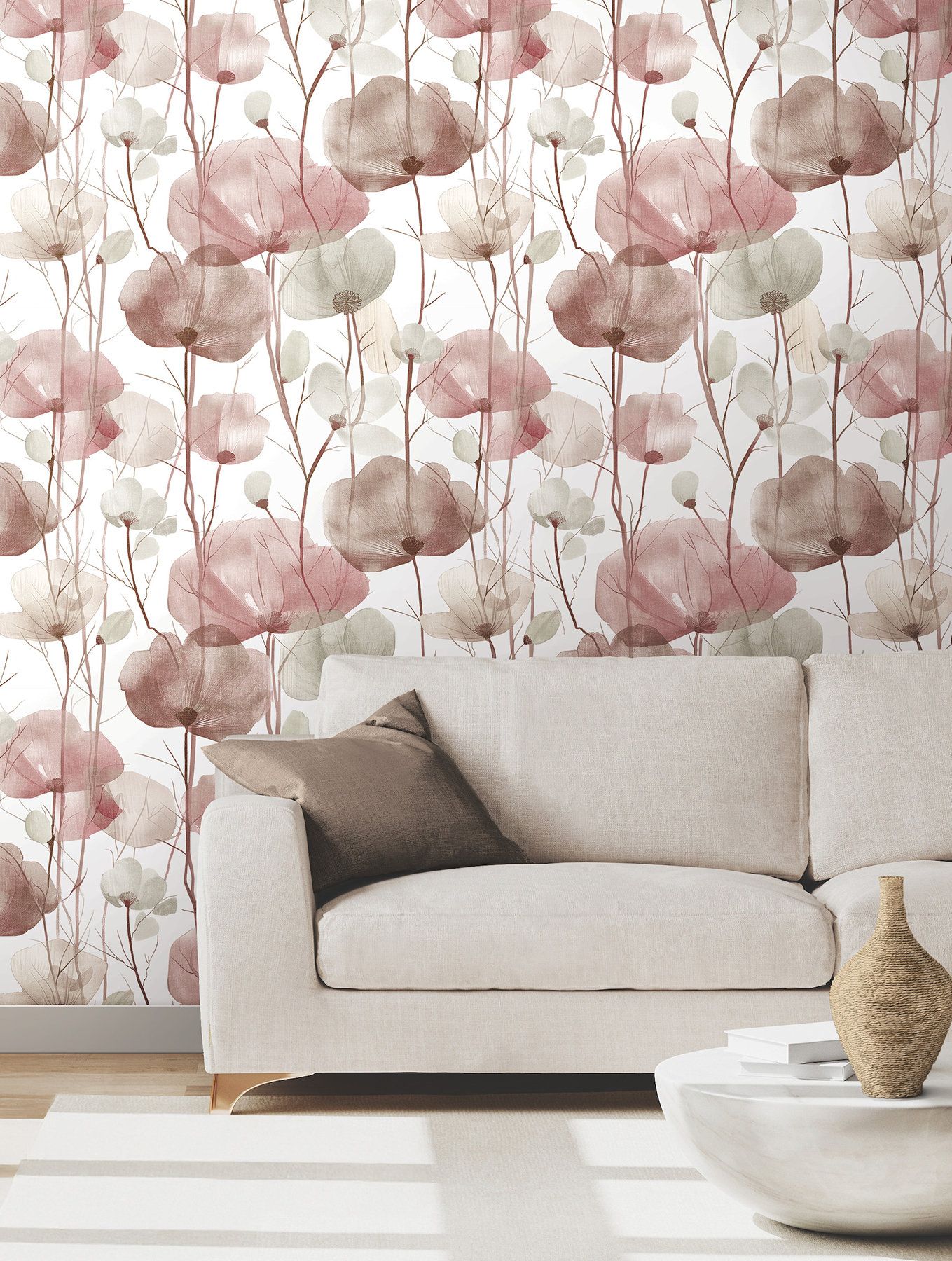 Red Barrel Studio Cotswolds Poppies Red Floral Wallpaper - Wayfair Canada