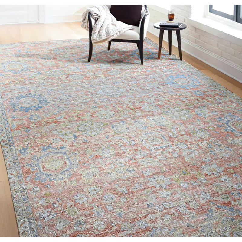 Tapis rectangulaire en laine noué à la main, Rectangle 10 pi x 14 pi