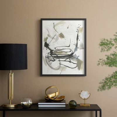 Serpentine Alphabet I Framed Print - Solid Wood