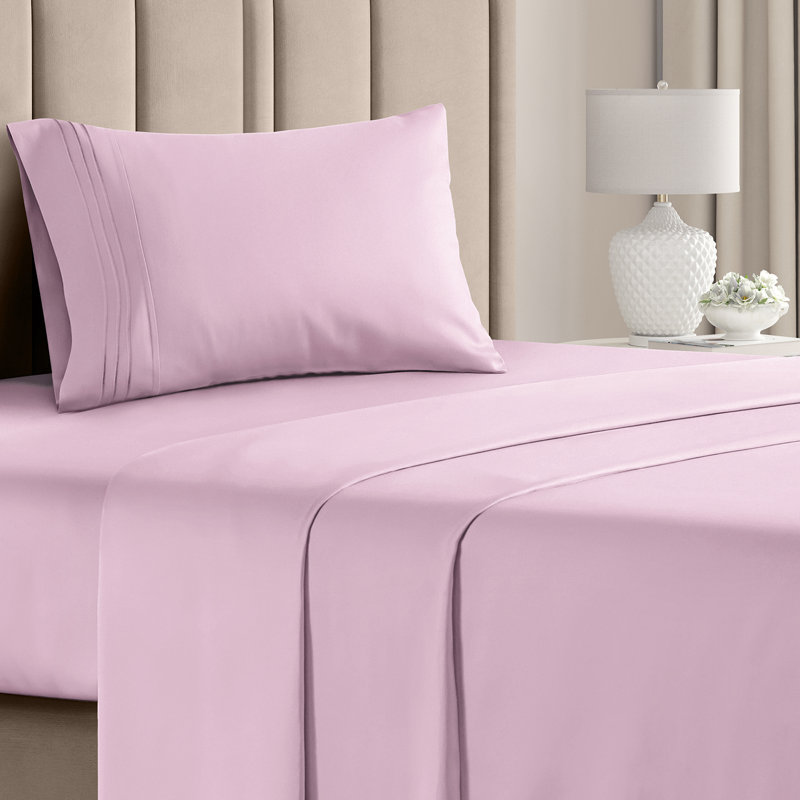 Mauve Full Deep Pocket Microfiber Bed Sheet Set
