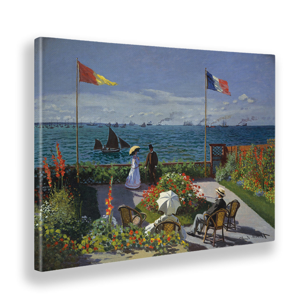 Wandbild Garten in Sainte Adresse von Claude Monet