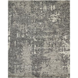Nomad Haven Wool Hand Knotted Area Rug in Charcoal Mist