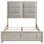 Lit plateforme rembourré Farre Queen gris délavé-1126889869