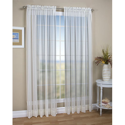 Hegwood Delicate Sheer Rod Pocket Single Curtain Panel