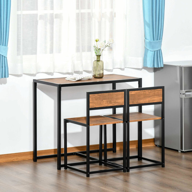 Ensemble de table de salle à manger 3 pièces pour 2 personnes, table de cuisine et chaises, ensembles de salle à manger pour petits espaces